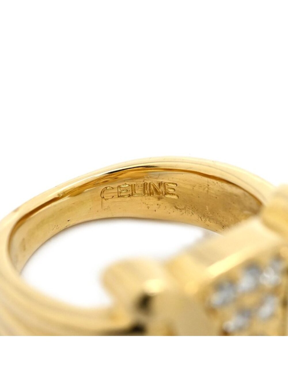 Celine Ring Macadam Diamond Yellow Gold 18k YG - Picture 6 of 8
